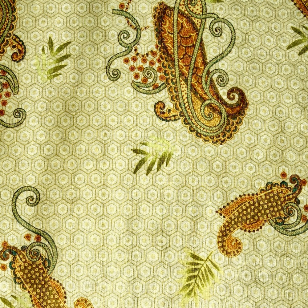 Tommy Bahama Shirt For Men Cream Paisley Print Silk Button Front Size XL - Picture 8 of 10